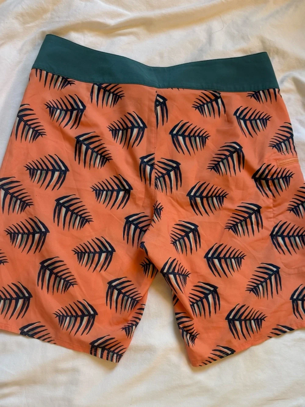 Patagonia Men’s Board Shorts Size 30 Orange Fish Skeleton Print Swim Trunks